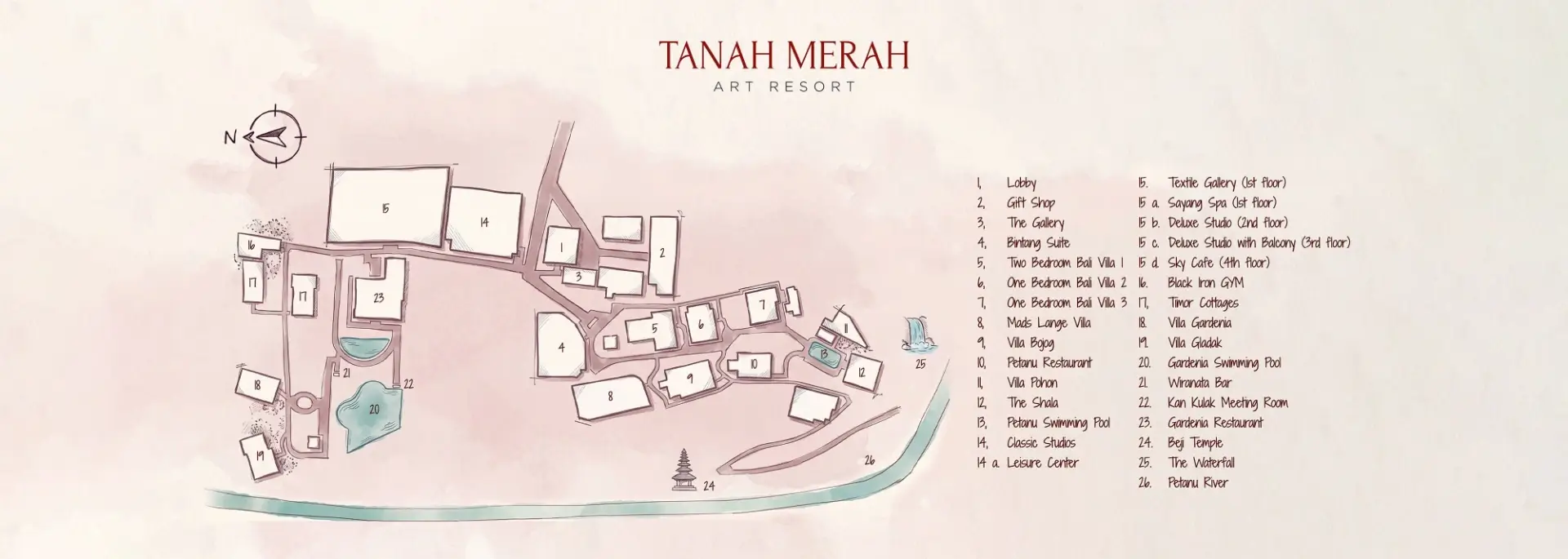 Tanah Merah Art Resort map