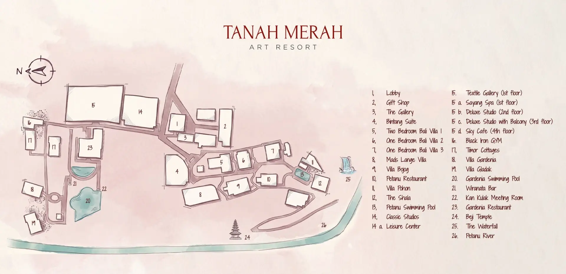 Tanah Merah Art Resort map